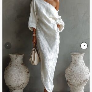 NWT!!Elegant White Off-Shoulder Dress
